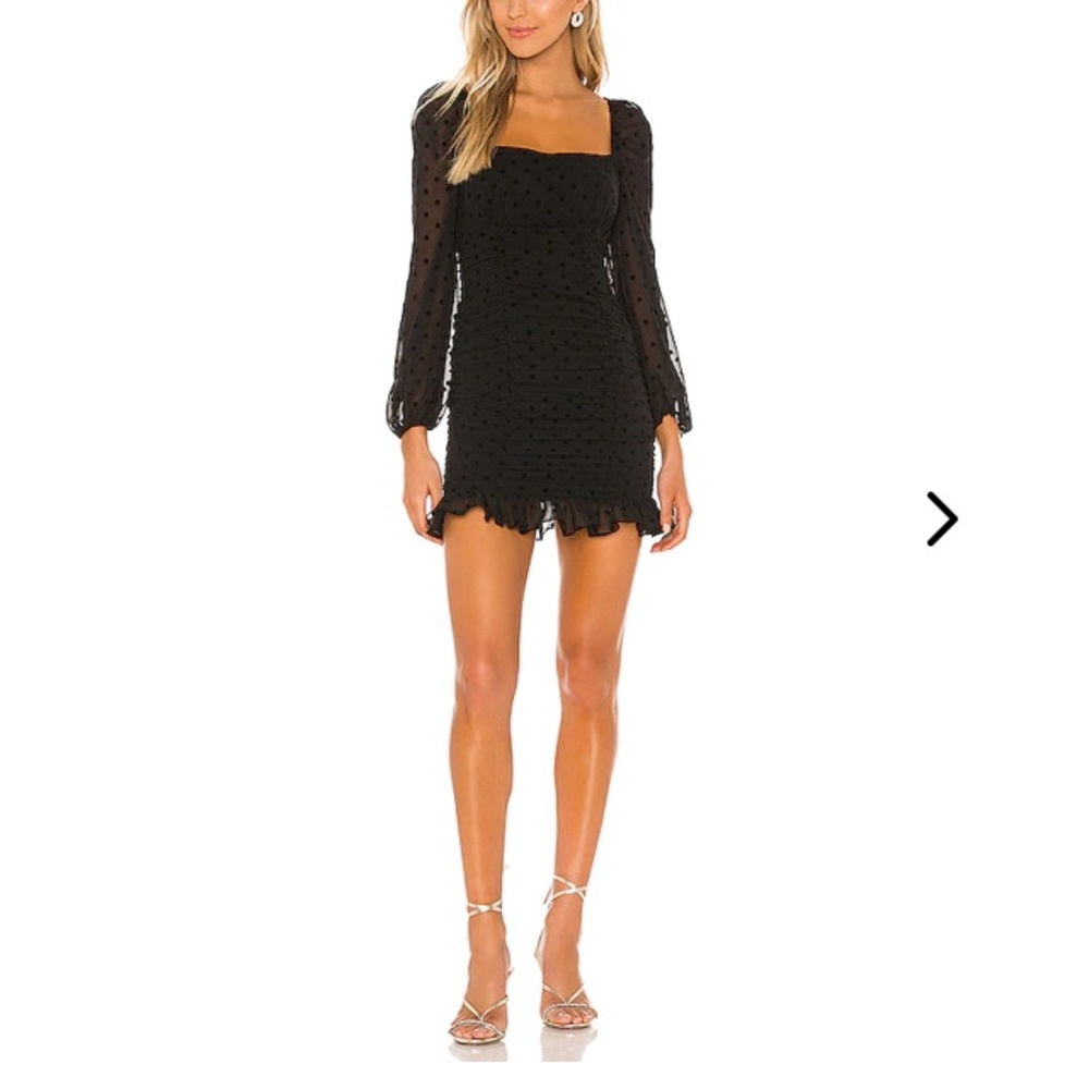 Arielle Mini Dress in Black Polka Dot